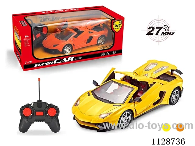 1:18 Lamborghini covered RC car with four doors (with horn remote control). No charging