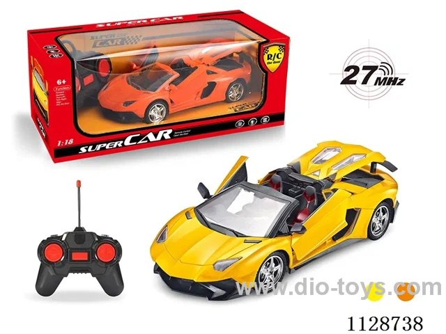 1:18 Lamborghini Convertible R/C car with three doors (with horn remote control). without charger