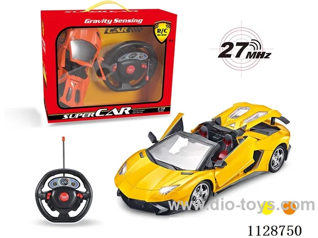 1:18 Lamborghini Convertible RC car with three doors (with big steering wheel remote control). without charging
