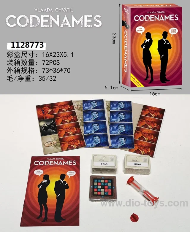 ENGLISH CODENAMES DETECTIVE GAME IN COLOR BOX