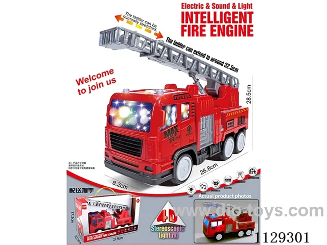 Electric Puzzle Fire Truck with Sound and Light