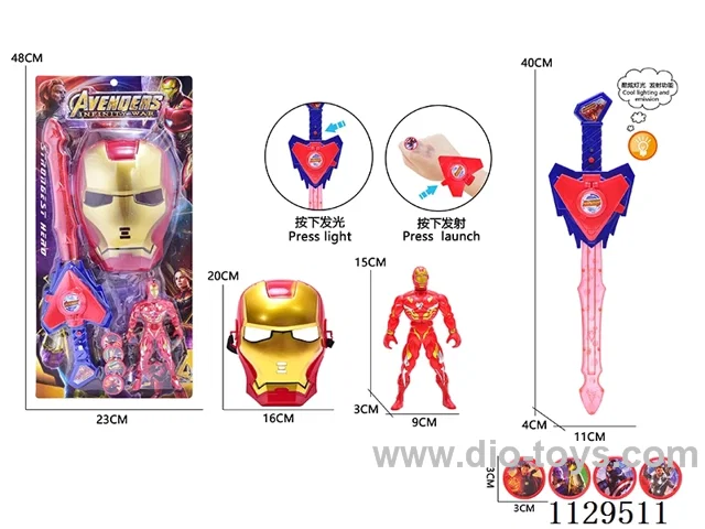 Iron Man + Flash Launcher Sword + Mask