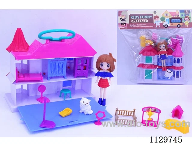 12CM Girl's Handy Flap Cottage Set (Kitten Activity Furniture)