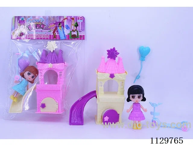 Little Girl Balloon Slider Slide Castle Set