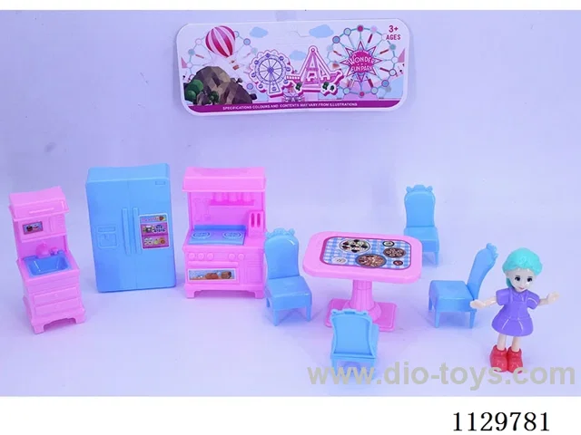 Little Girl Kitchen Dining Table Set (2 Girls Mixed)