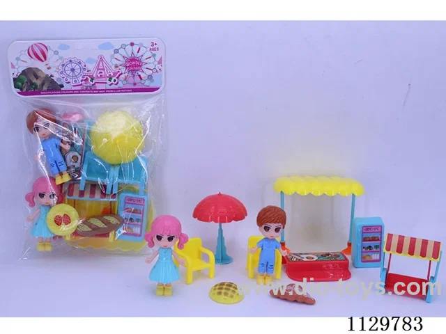 2 Friends Food Stall Scene Set + 2 Breads