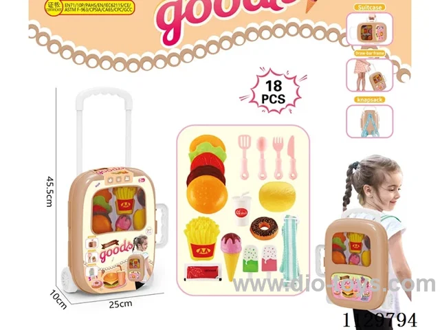 Trolley case burger dessert set backpack 3 in 1
