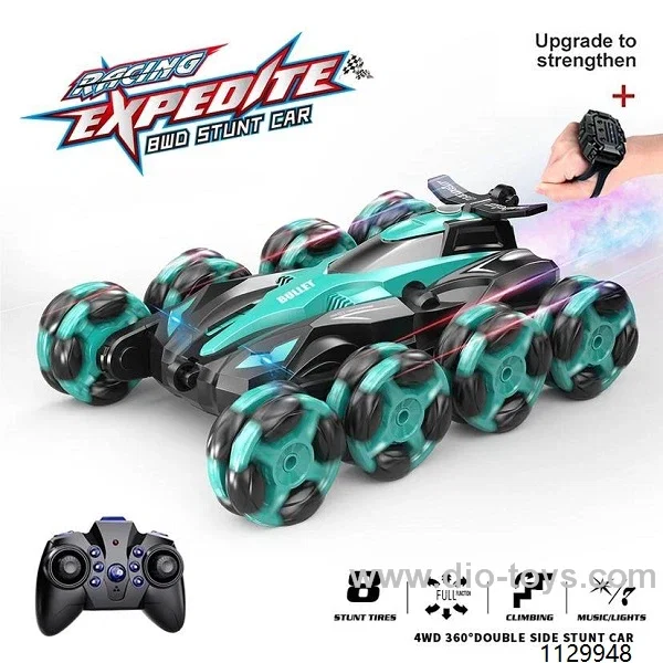 8 WHEELED SPRAY STUNT CAR IN COLOR BOX