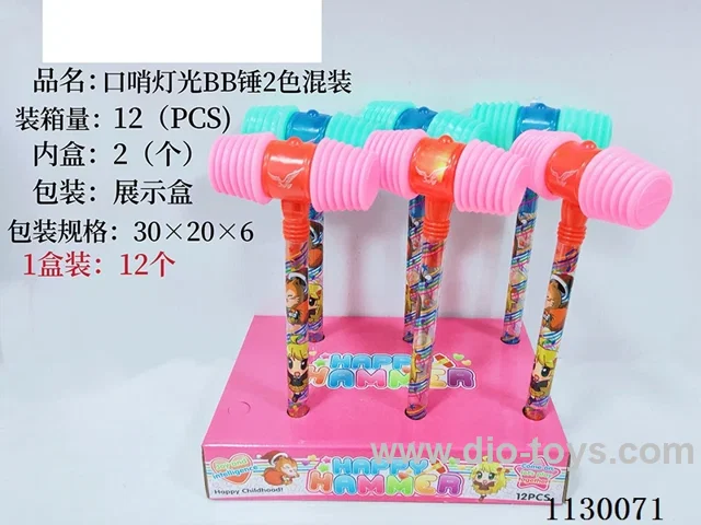 Whistle light BB hammer 2 colours mix/12pcs