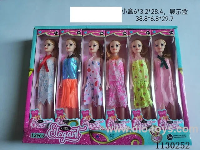 11 inch dolls six mixed 12PCS