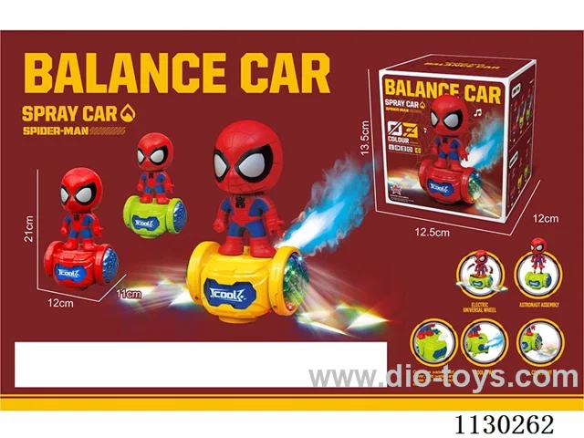 B/O Spider-Man Balance Bike with Spray (with music and lights)