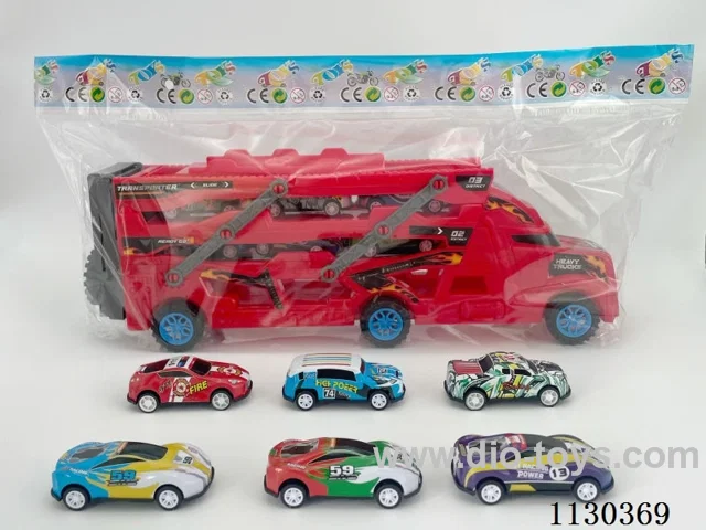 folding catapult coupe (with 6 metal tin pull-back car)
