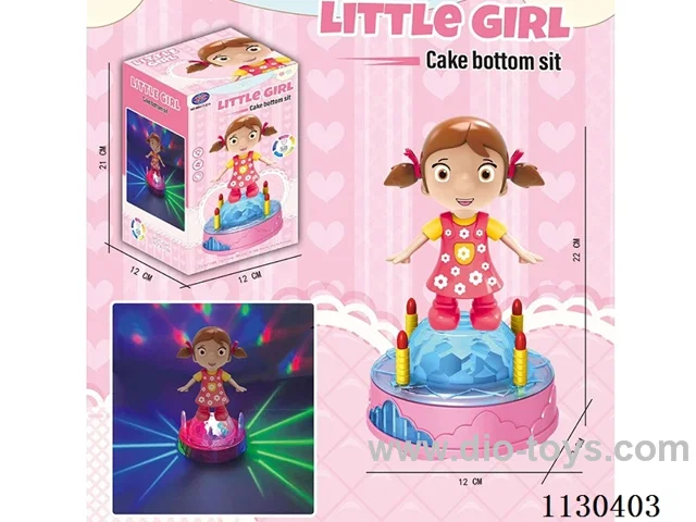 B/O rotating lighted universal girl