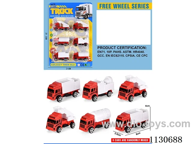 Scooter set fire truck 6 cars