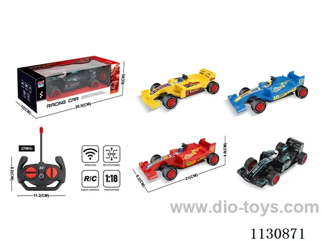 1:18 Four Way Equation Car 4 Colours Mixed Pack