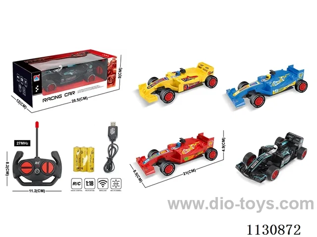 1:18Four Way Equation Vehicle Pack 3*1.2V Rechargeable Battery 4 Colours Mixed