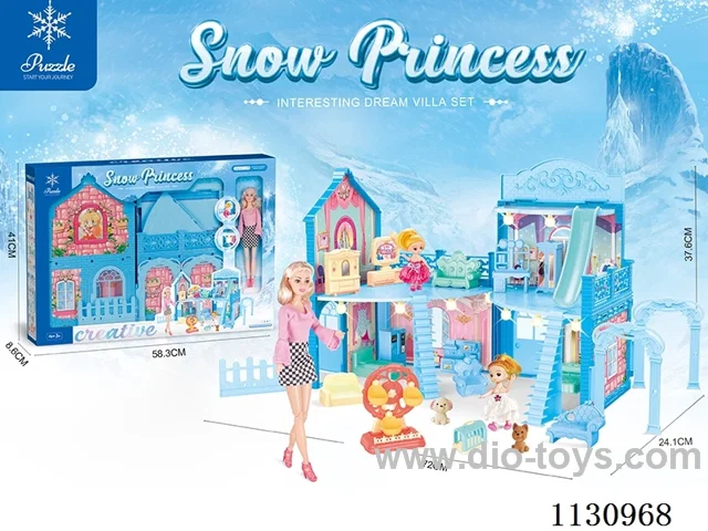 Fantasy Ice Theme House 11" Barbie with Lights (Folding Storage Model)