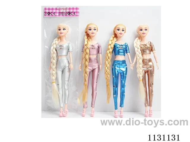 11.5" 30cm 9 joints Long Whip Barbie + Shoes Multi-mixed