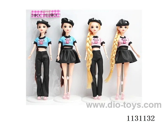 11.5" 30cm 11 joints long whip Barbie + shoes + hat Mixed bag