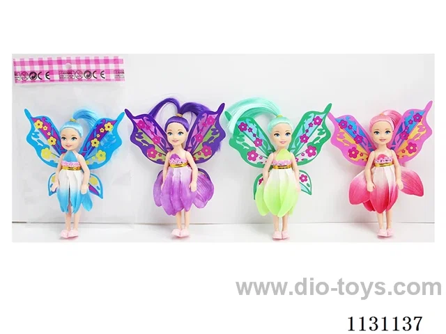 5.5″ 14cm 5 joints Flower Fairy Barbie + Shoes + Wings Multi Mixed Pack