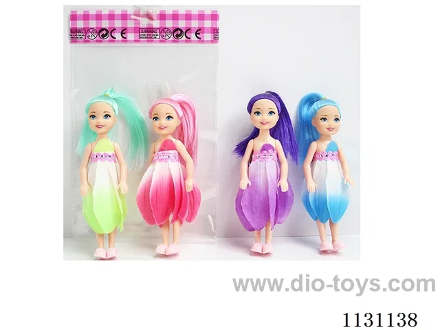 5.5" 14cm 5 joints Flower Fairy Barbie + Shoes 2pcs Mixed