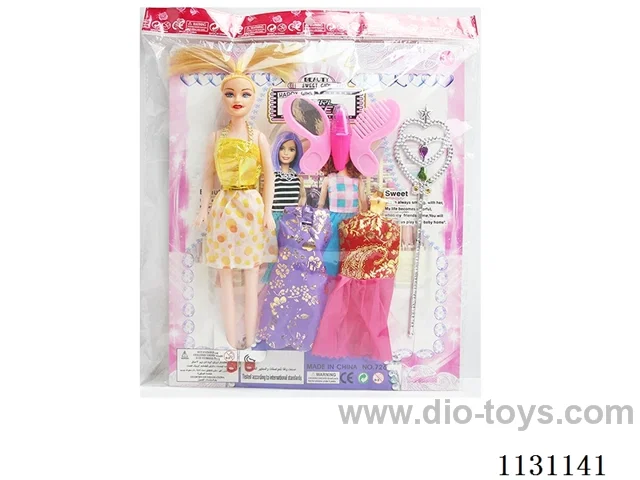 11.5″ 26cm 5 joints Hollow Barbie + Fairy Wand + Clothes + Accessories Multi Mixed