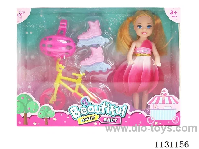 5.5" 13cm 5 joints Barbie + accessories (various mix)