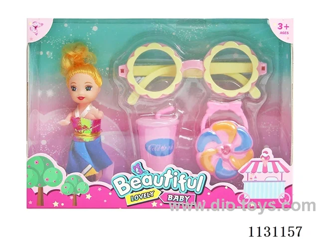 3.5" 10cm 5 joints Barbie + Accessories (Various Mixed)