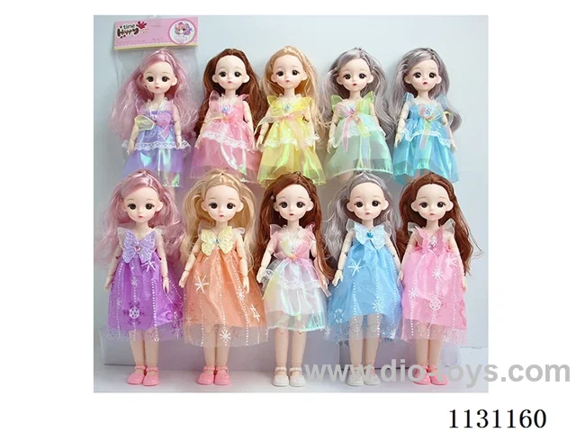 12" 27cm 21 joints 3D real eyes Lolita doll Multi-mixed