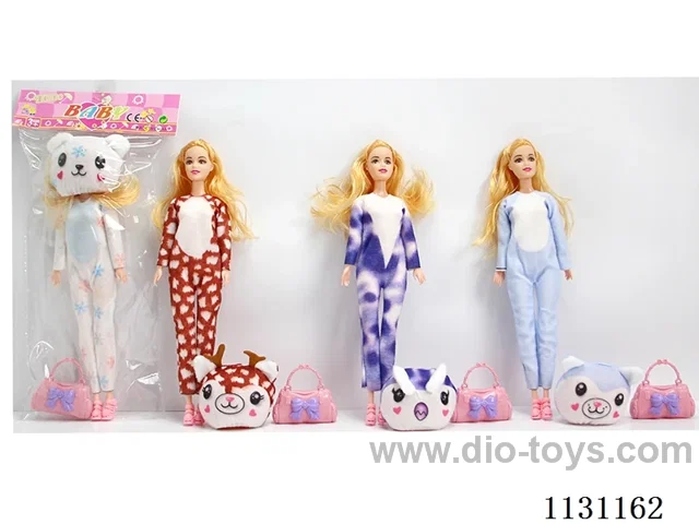 11.5" 30cm 11 joints Animal Barbie + Handbag Mixed Pack