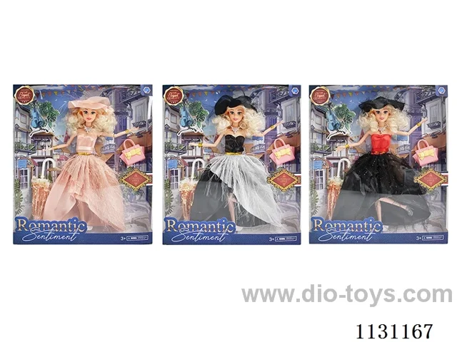 11" 28cm 11 joints Barbie + Umbrella + Handbag (Various Mixed Pack)