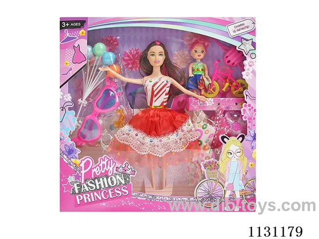11 inch 28cm 9 joints mother and daughter Barbie + clothes + accessories (various mix)