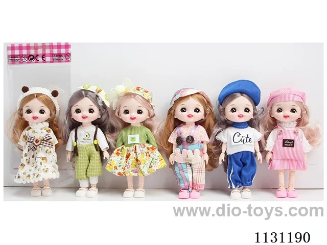 6" 16cm 13 jointed doll Multi mix