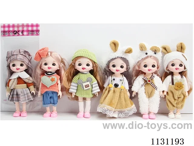 6" 16cm 13-jointed doll, Multi-mixed