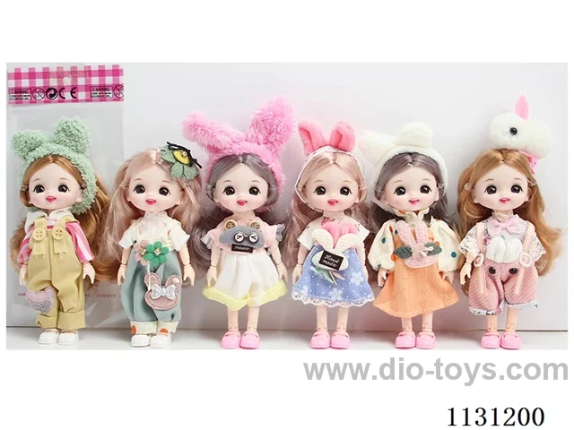 6" 16cm 13 jointed doll, Multi-mixed