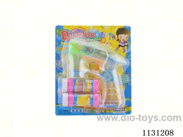Transparent electric light music bubble gun +2 water