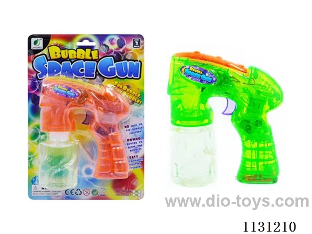 Transparent bubble gun with music/four lights flash/single bottle of water(185ml)