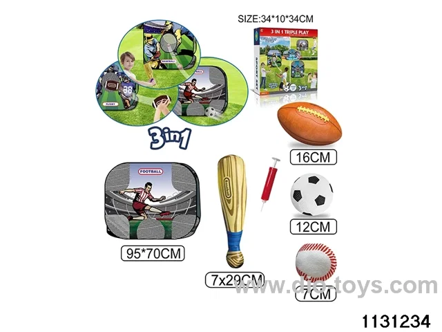 Baseball + Football + Rugby + Tent (3-in-1 Game Set)
