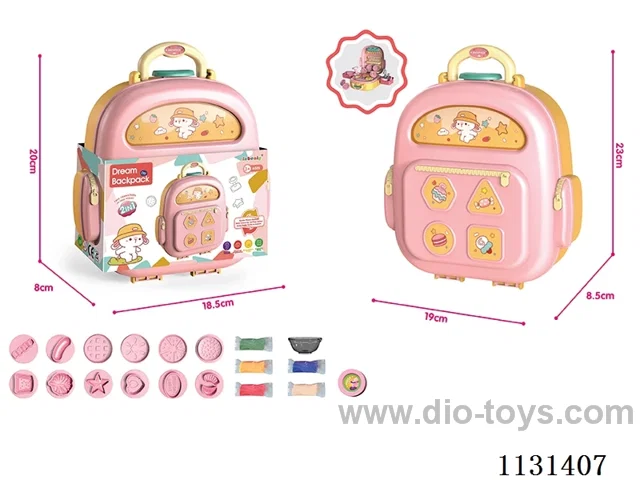 Water function/coloured clay small backpack toys