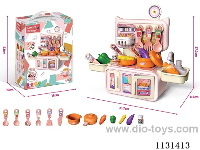 Toys small kitchen set with water function / pink