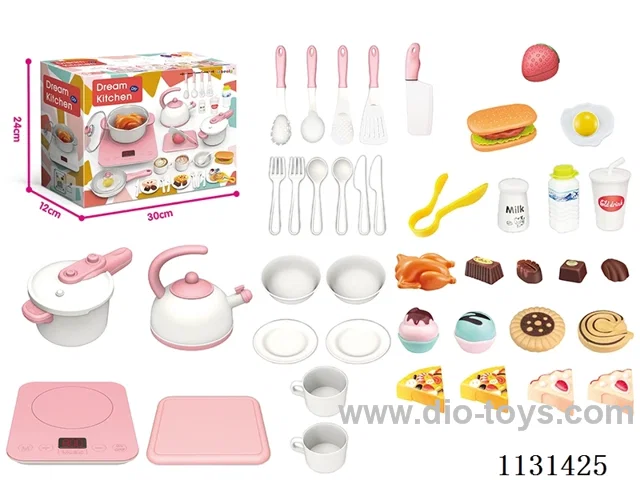 Sound and Light Music Touch Kitchen Set (No electricity package) Electricity package +0.75yuan 3pcs No.7 battery)