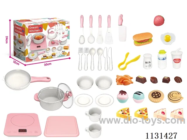 Sound and light music touch kitchen set (no electricity package) Electricity package +0.75yuan 3 x 7 batteries