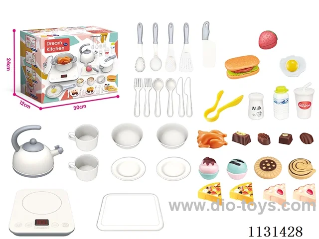 Sound and light music touch kitchen set (no electricity package) Electricity package +0.75yuan 3 x 7 batteries