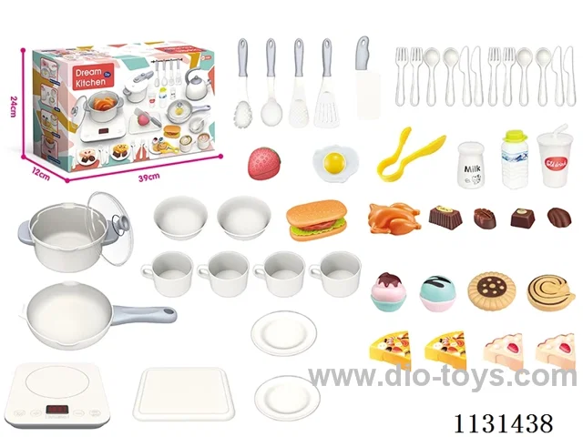 Sound and light music touch kitchen set (no electricity package) Electricity package +0.75yuan 3 x 7 batteries