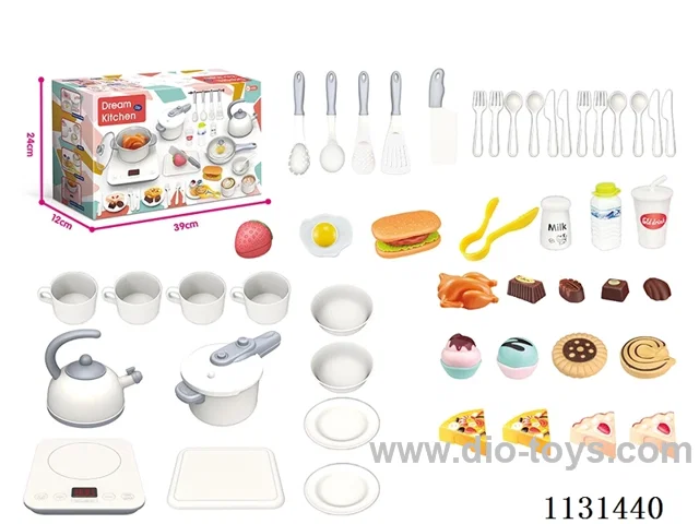 Sound and light music touch kitchen set (no electricity package) Electricity package +0.75yuan 3 x 7 batteries