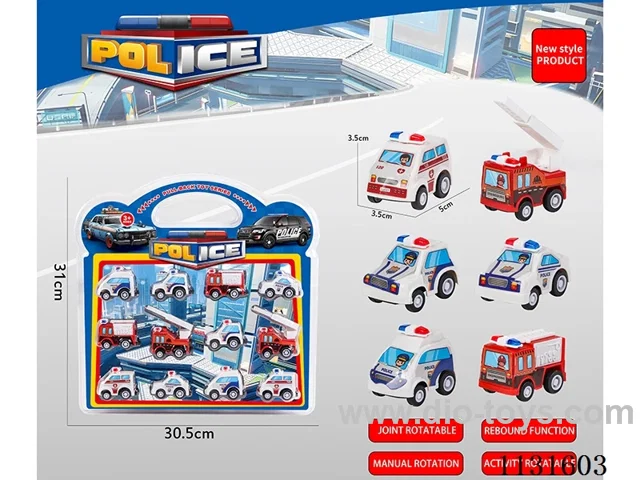 6 police car boomerang 12PCS