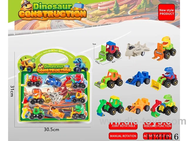 4 Dinosaurs. Project . Square Engineering. Aeroplane 9PCS
