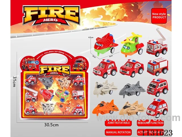 8 Firefighting Police Vehicle 12PCS