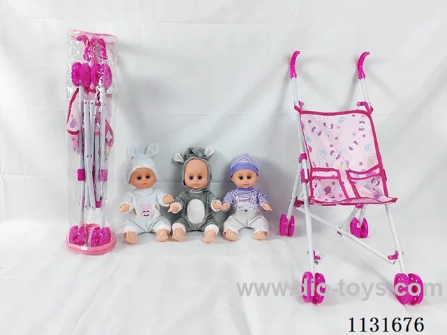 14" Doll with English IC, Plastic Stroller