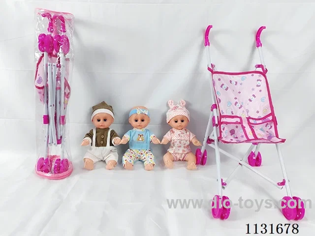 14" Doll with English IC, Plastic Stroller
